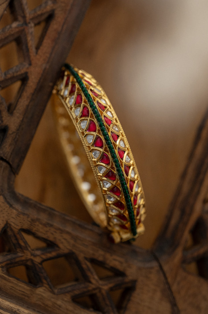 Sitara Red Polki Bangle