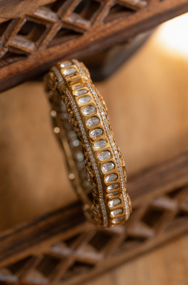 Raya Green Polki Bangle