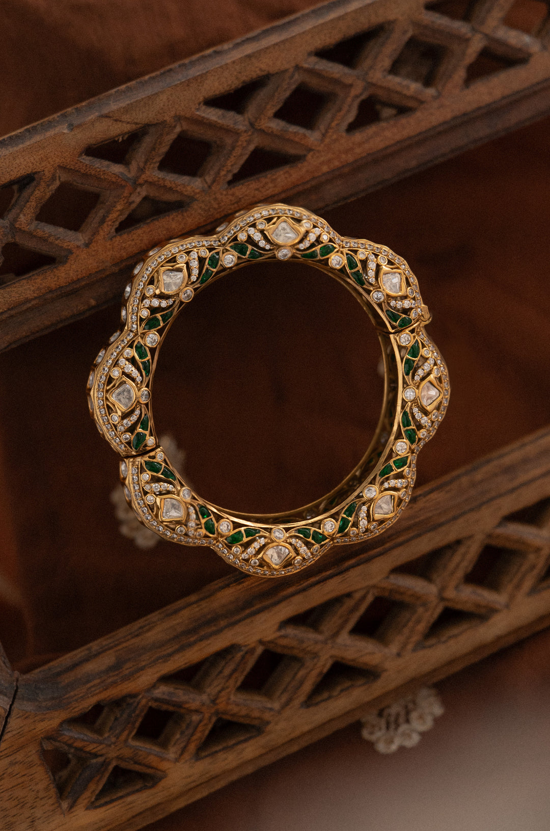 Raya Green Polki Bangle