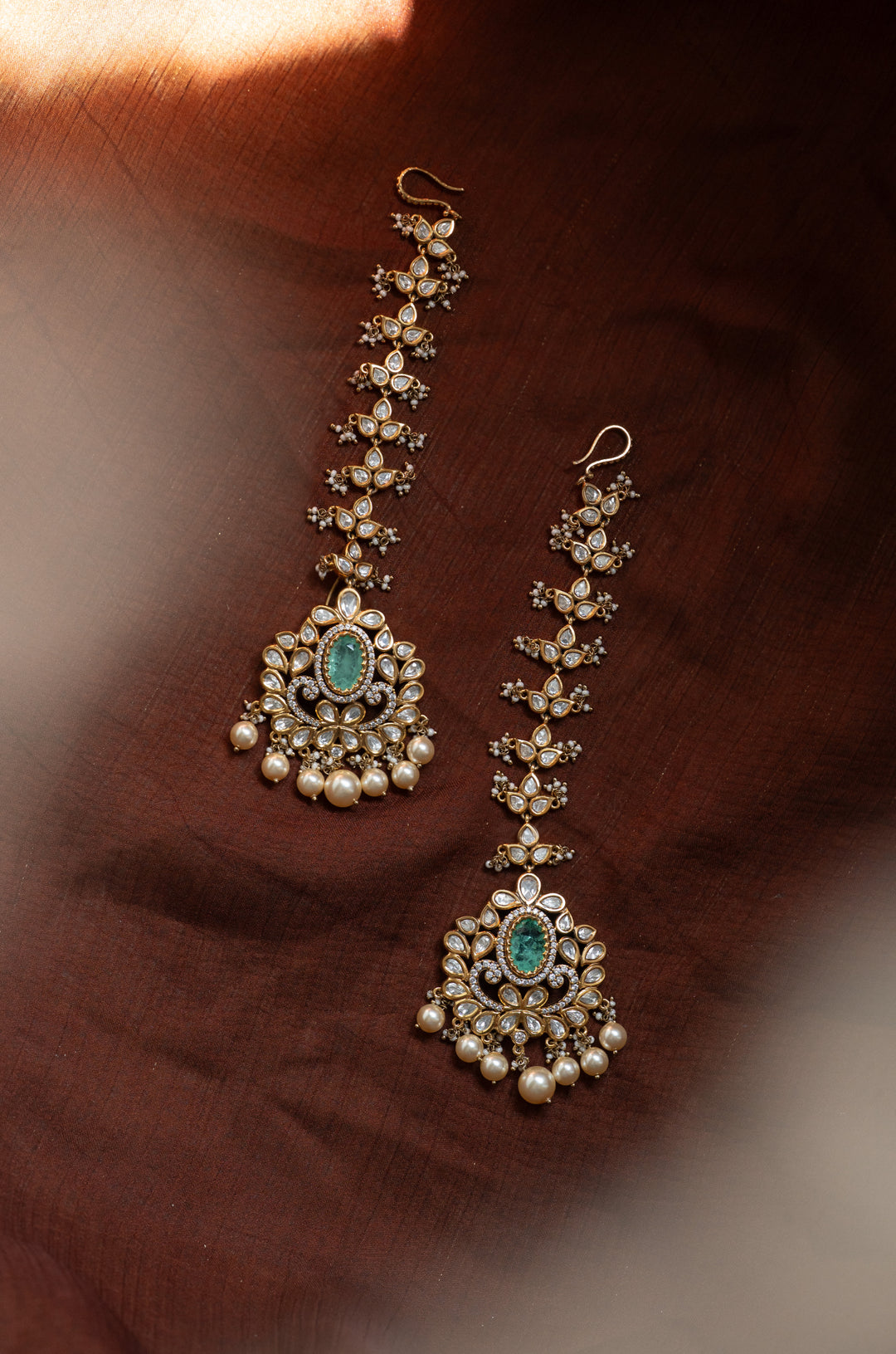 Vidhu Mint Polki Earrings