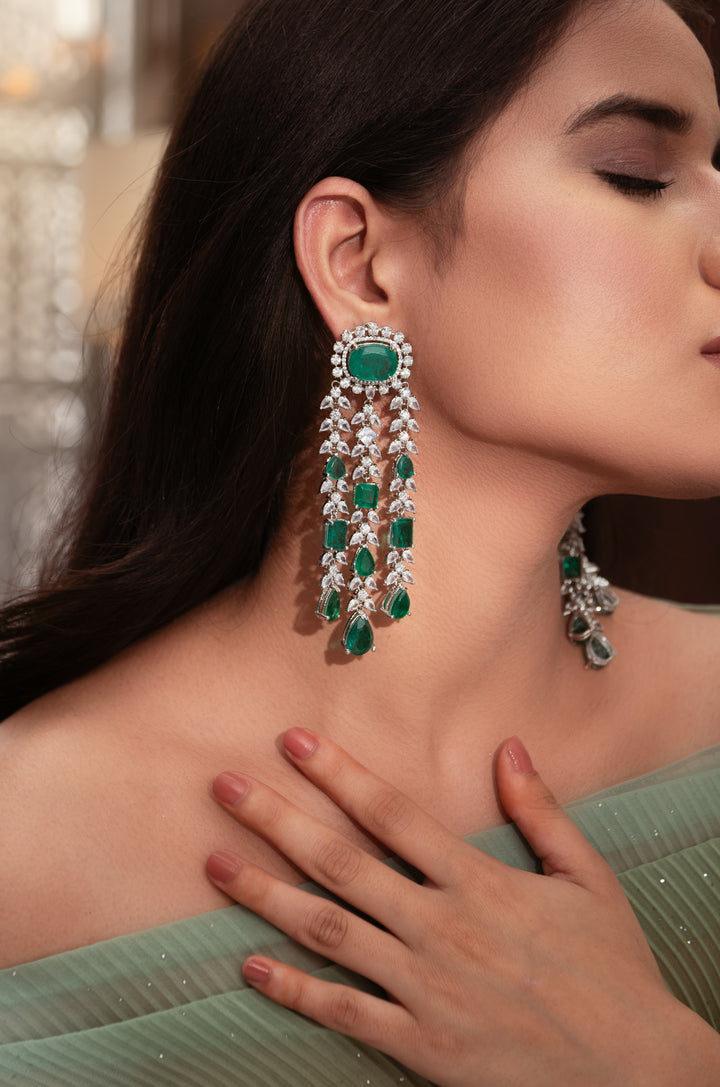 Derya Green Dangler Earrings
