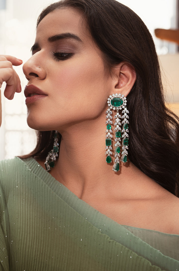 Derya Green Dangler Earrings