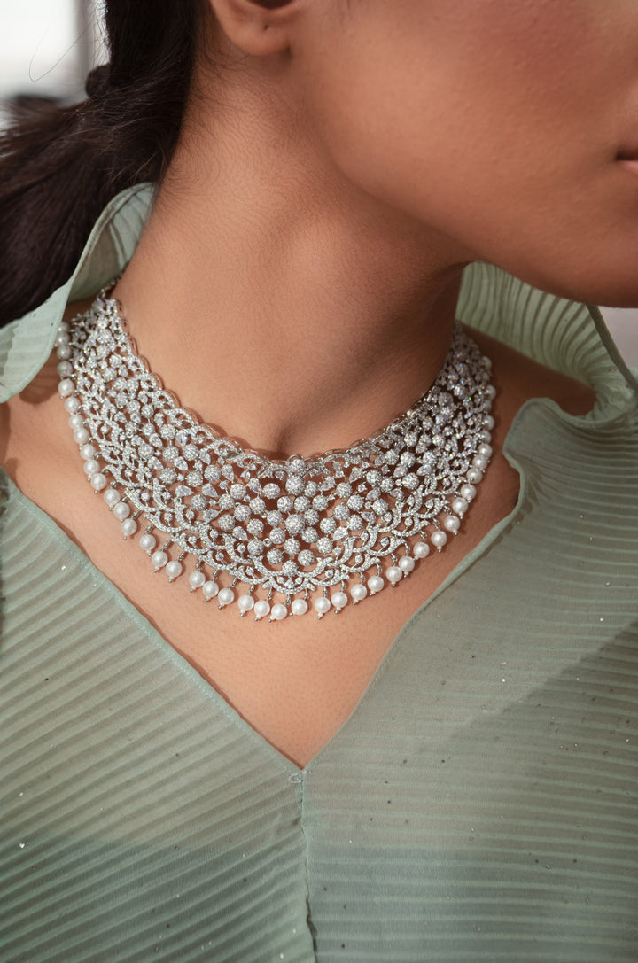 Reese Faux Diamond Necklace Set