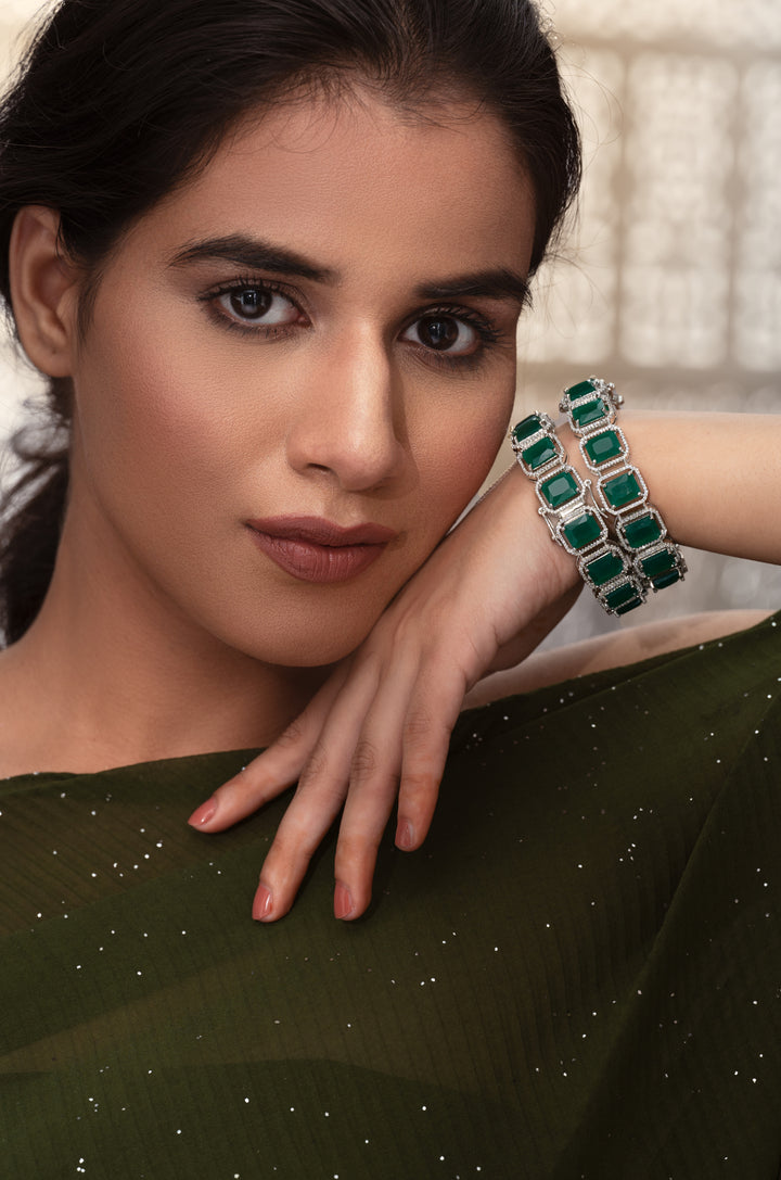 Reese Green Bangles- Set of 2