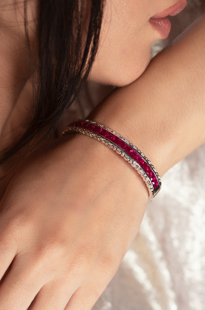 Zoe Pink Faux Diamond Bracelet