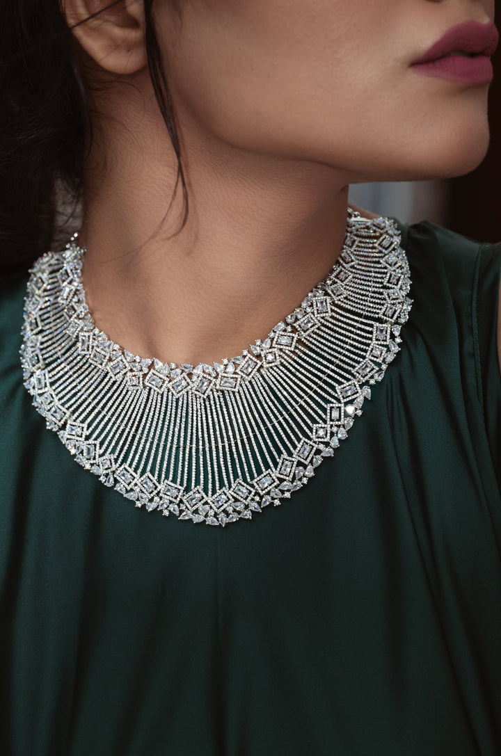 Ember Faux Diamond Necklace Set