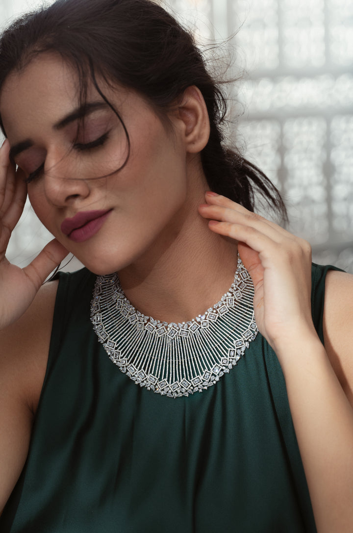 Ember Faux Diamond Necklace Set