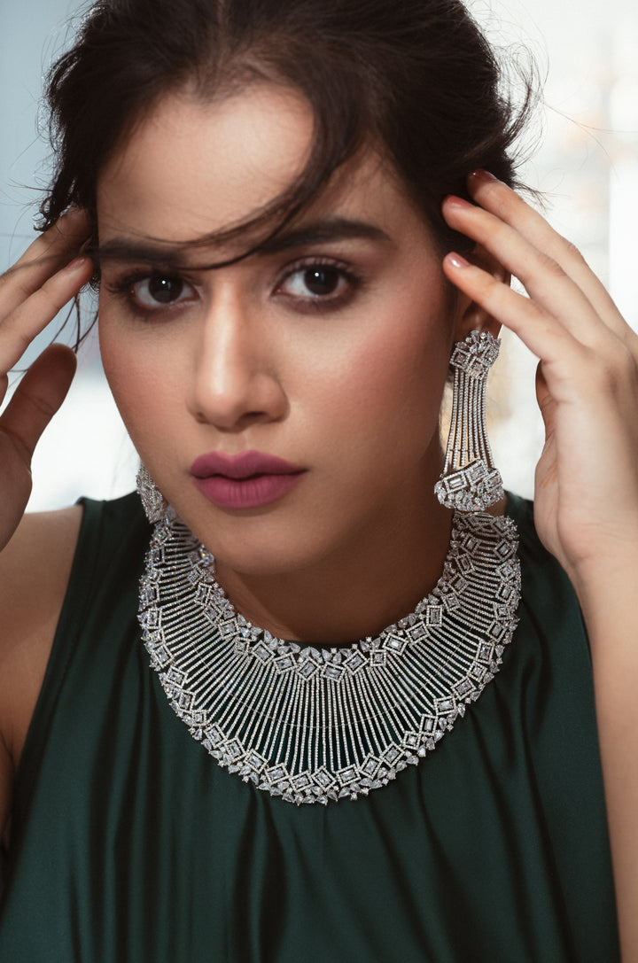 Ember Faux Diamond Necklace Set