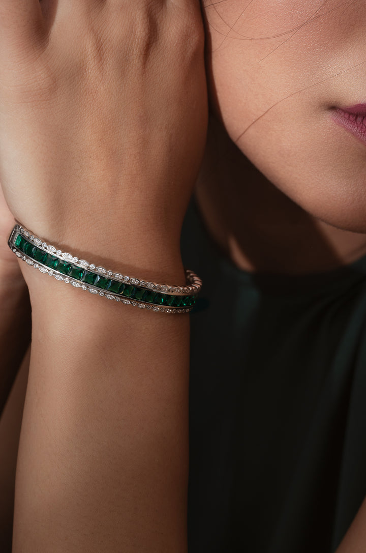 Zoe Green Faux Diamond Bracelet