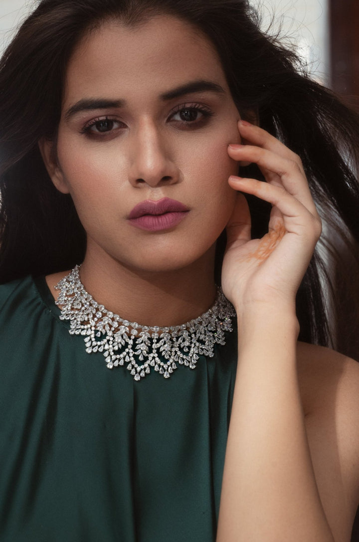 Callie Faux Diamond Necklace Set