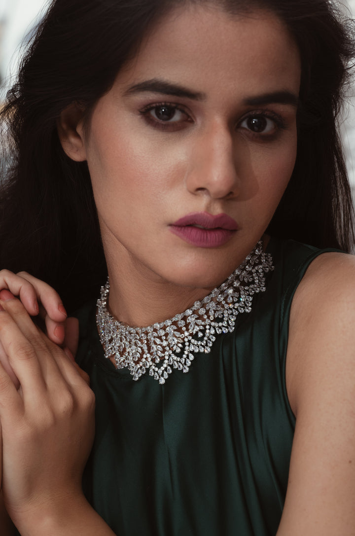 Callie Faux Diamond Necklace Set