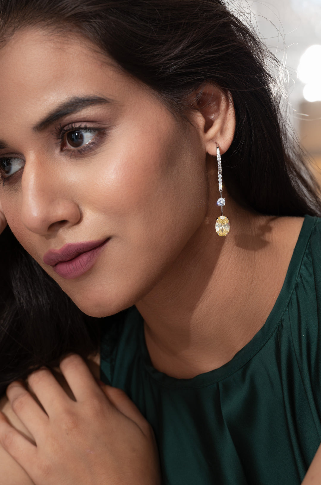 Lucia Yellow Drop Earrings