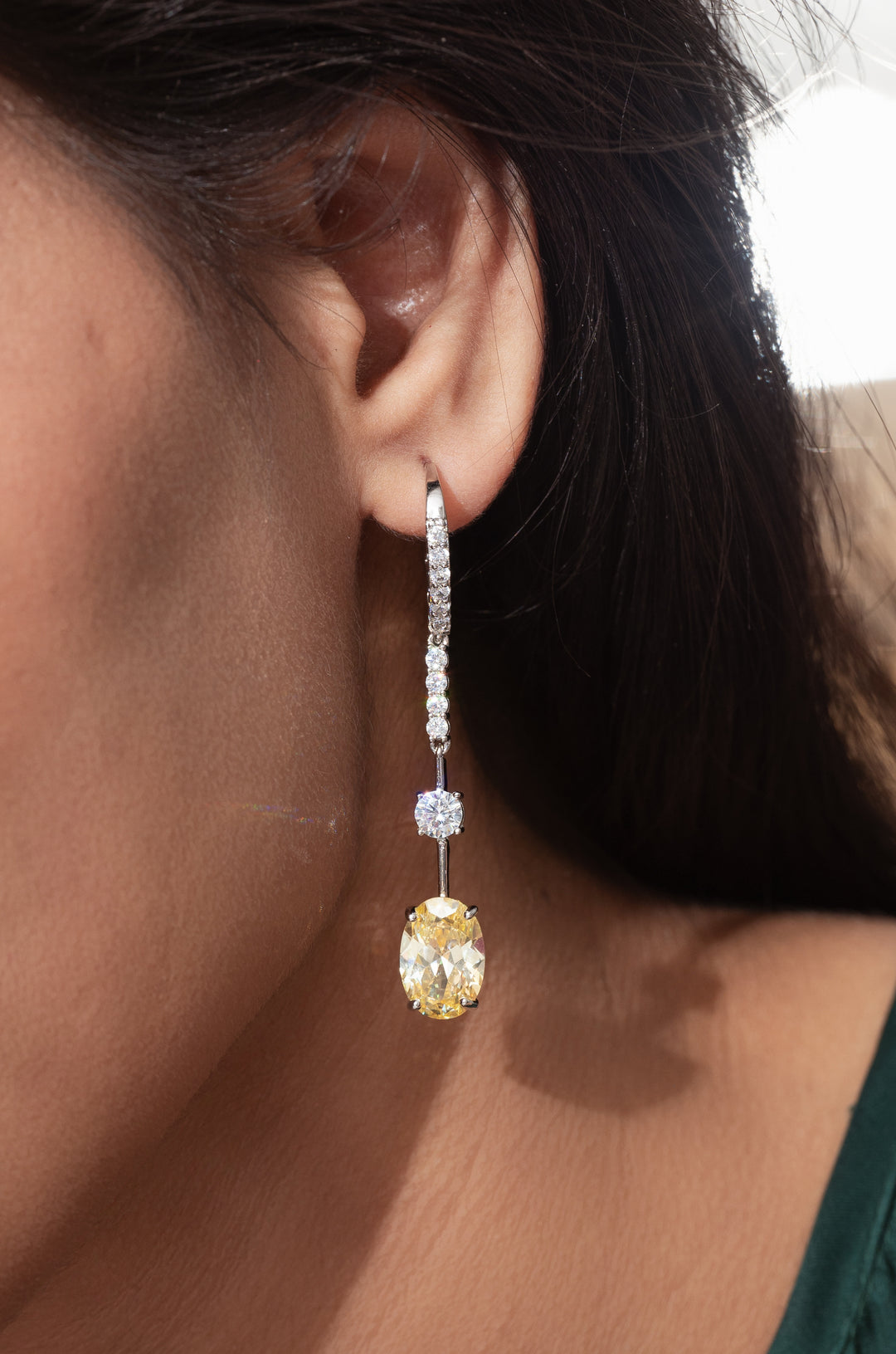 Lucia Yellow Drop Earrings