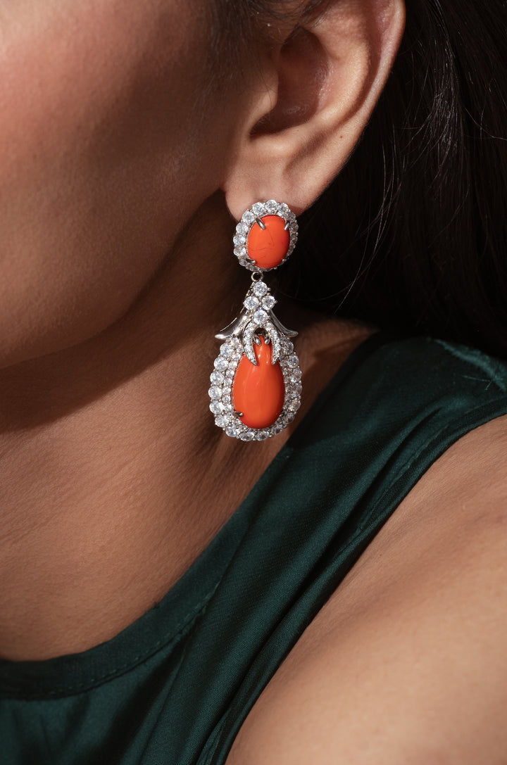 Edith Orange Earrings