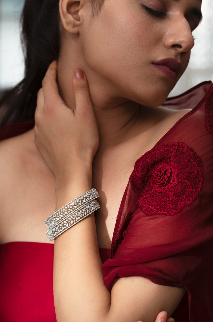 Kiki Faux Diamond Bangles - Set of 2