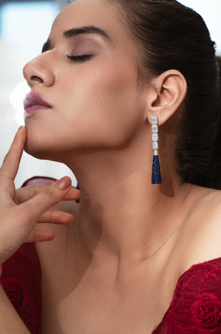 Cassie Blue Victorian Earrings