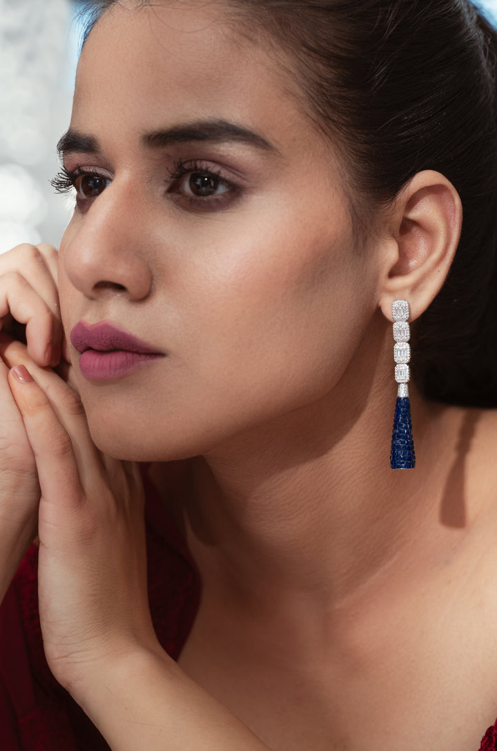 Cassie Blue Victorian Earrings