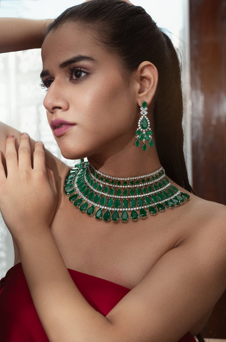 Aria Green Necklace Set