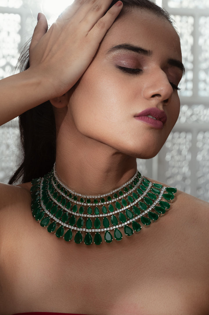 Aria Green Necklace Set