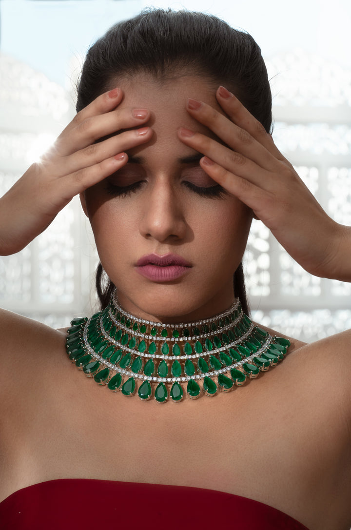 Aria Green Necklace Set