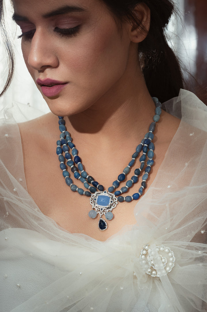 Agnes Blue Statement Necklace