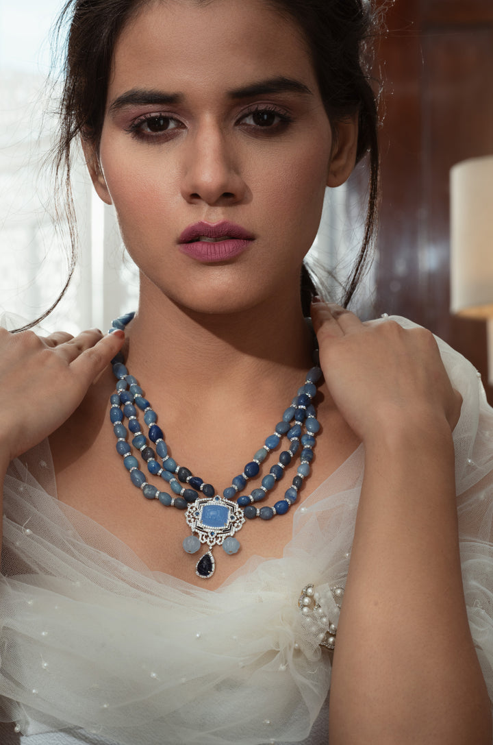Agnes Blue Statement Necklace