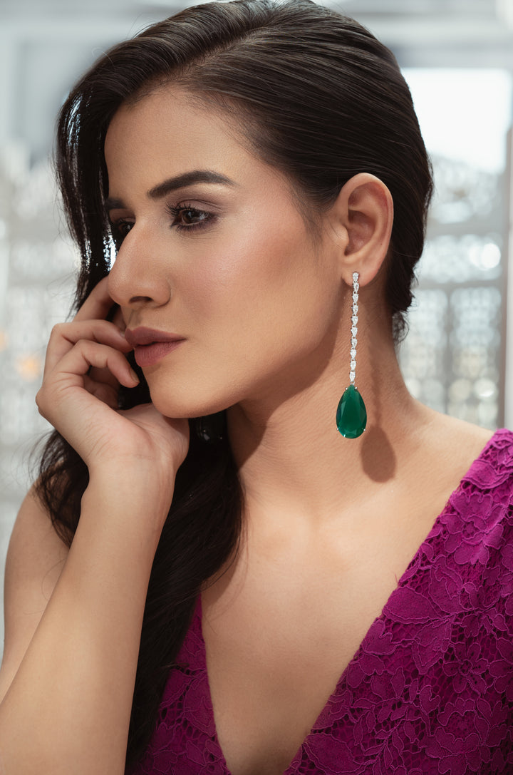 Maya Green Drop Earrings