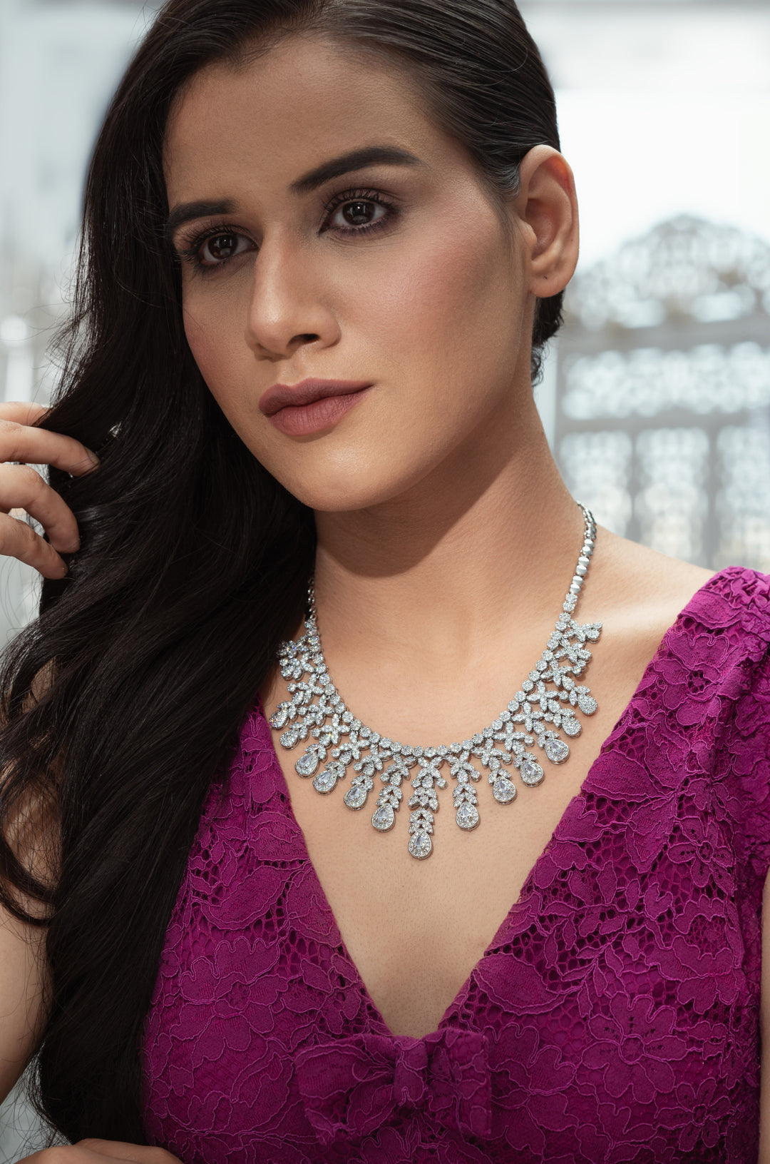 Ava Tear Drop Necklace Set