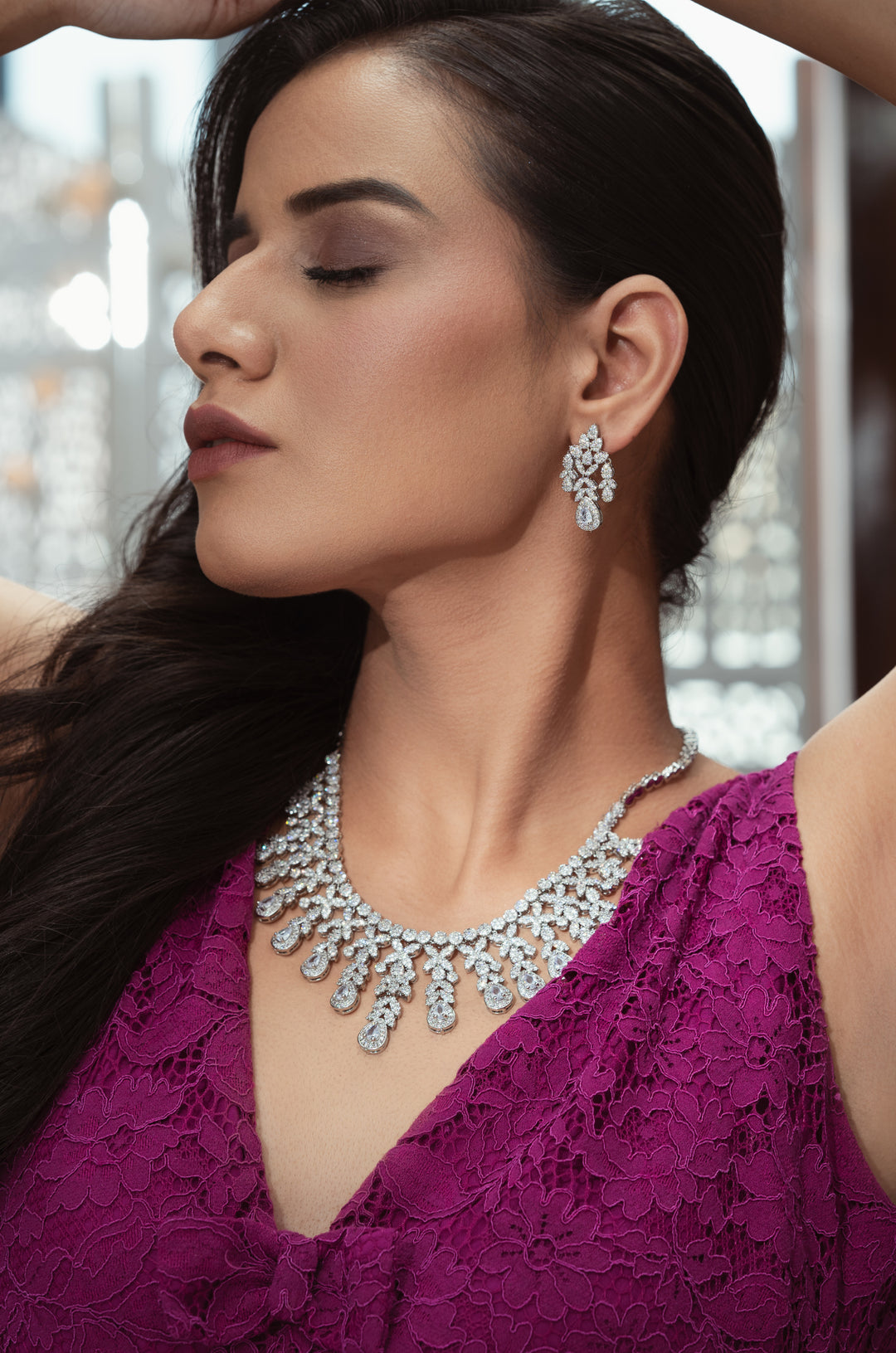 Ava Tear Drop Necklace Set