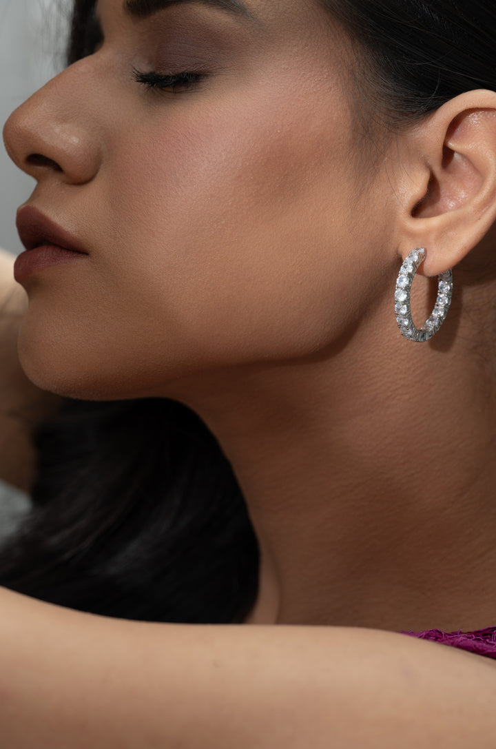 Marin Silver Hoop Earrings