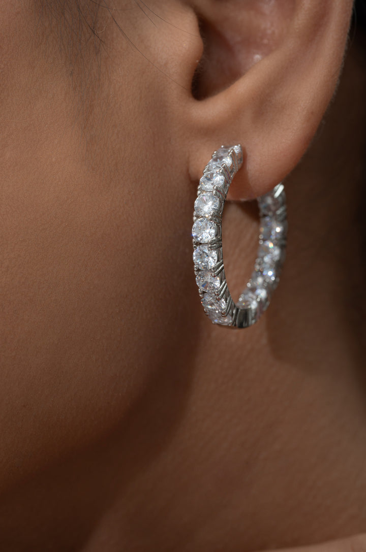 Marin Silver Hoop Earrings