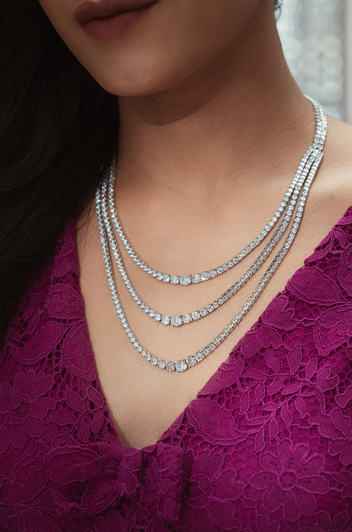 Deliha Layered Faux Diamond Necklace