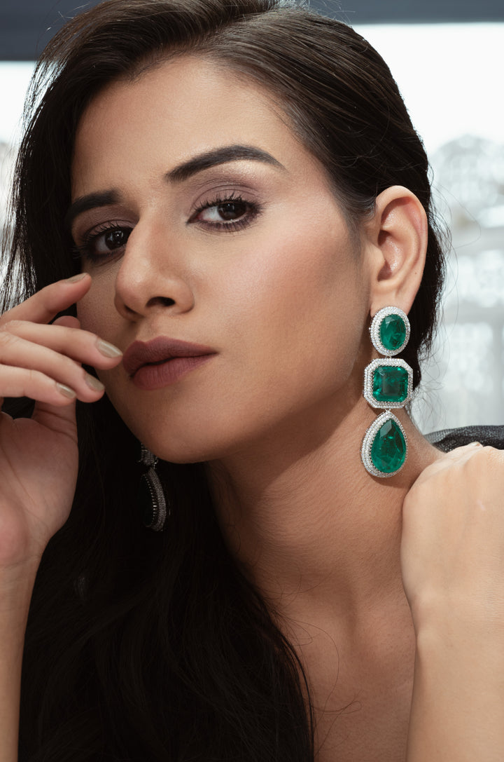Nova Green Statement Earrings