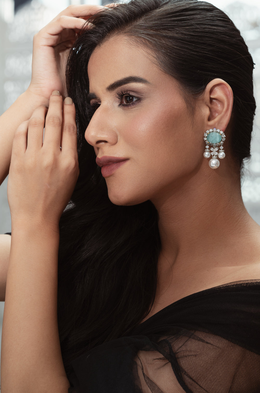 Valerie Turquoise Pearl Earrings