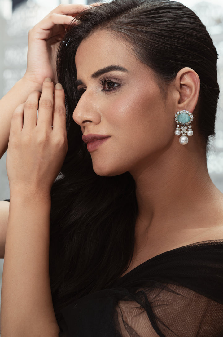 Valerie Turquoise Pearl Earrings