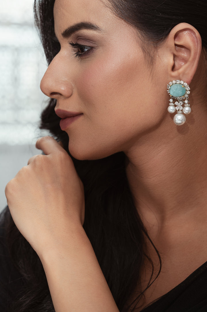 Valerie Turquoise Pearl Earrings