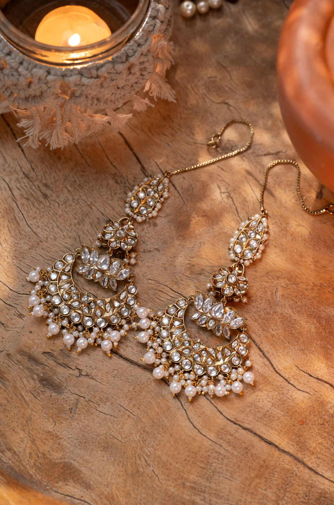 Kamakshi Kundan Chandbali Earrings