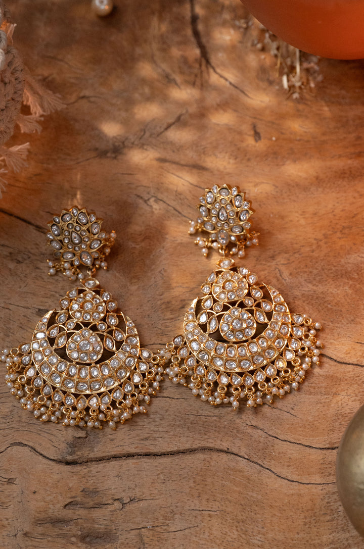 Raghvi Kundan Chandbali Earrings