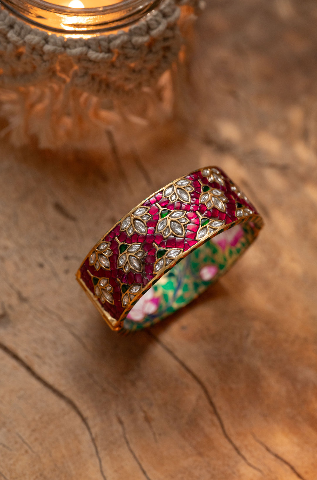 Guri Pink Polki Bangle