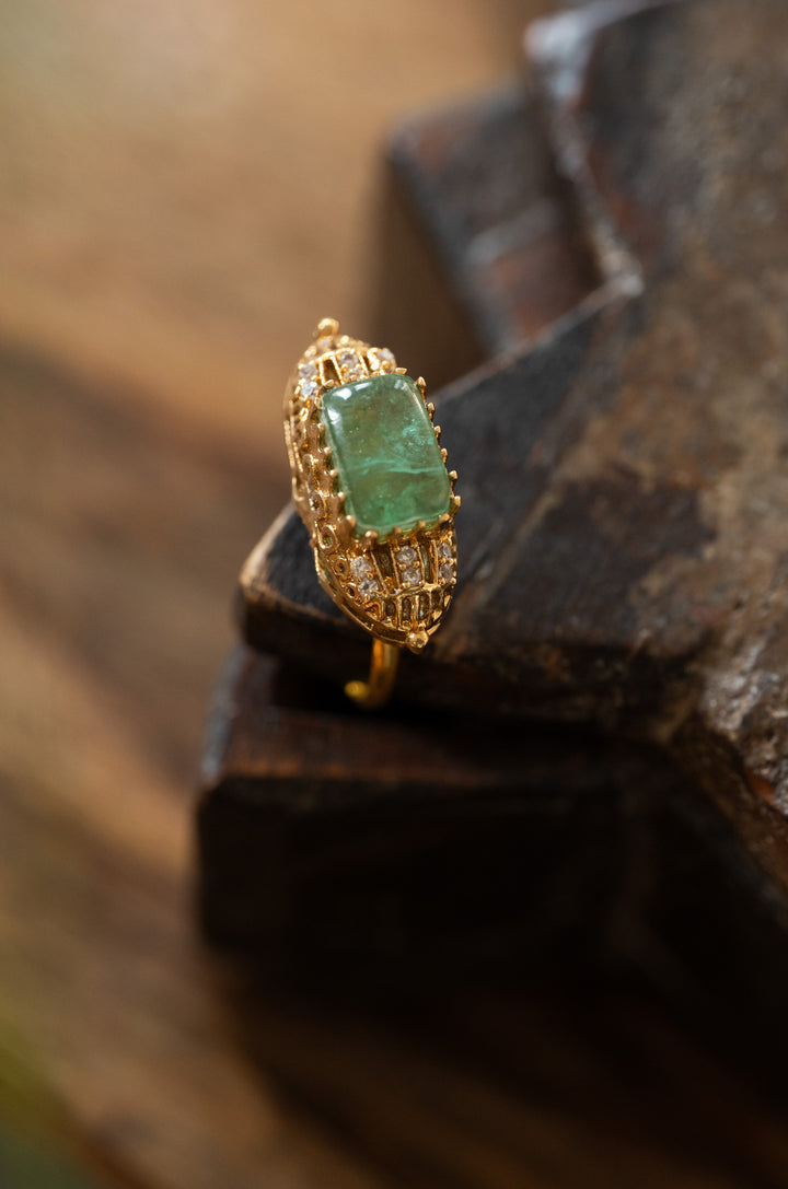 Shipra Mint Polki Ring