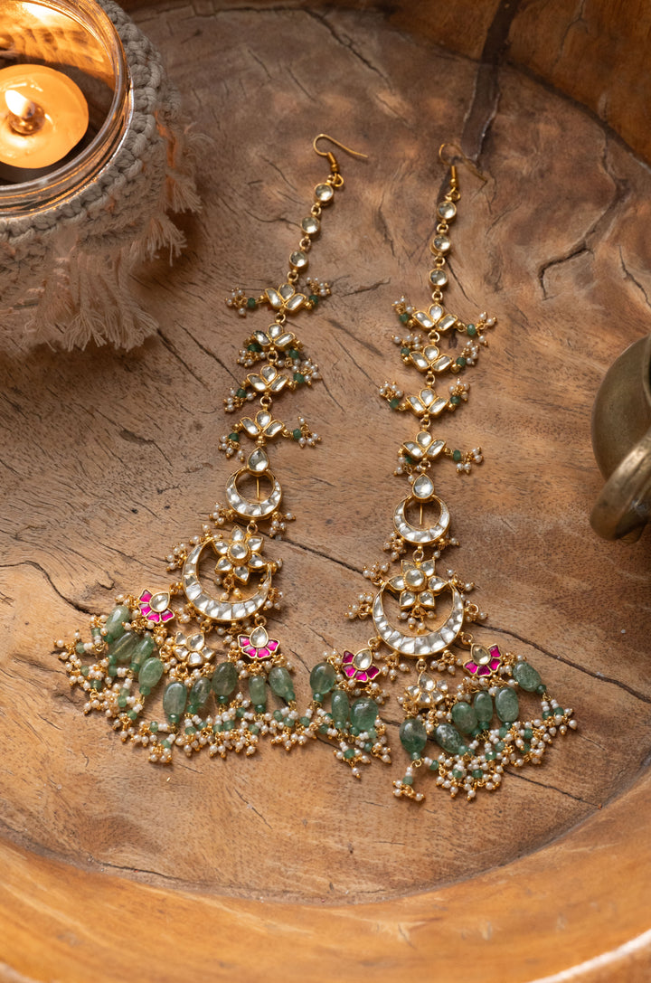 Orini Kundan Chandbali Earrings