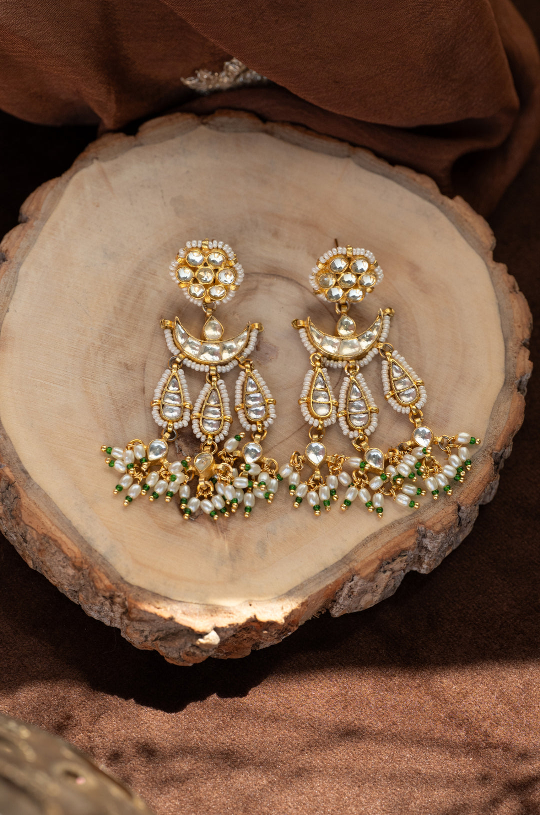 Samyukta Kundan And Pearls Earrings