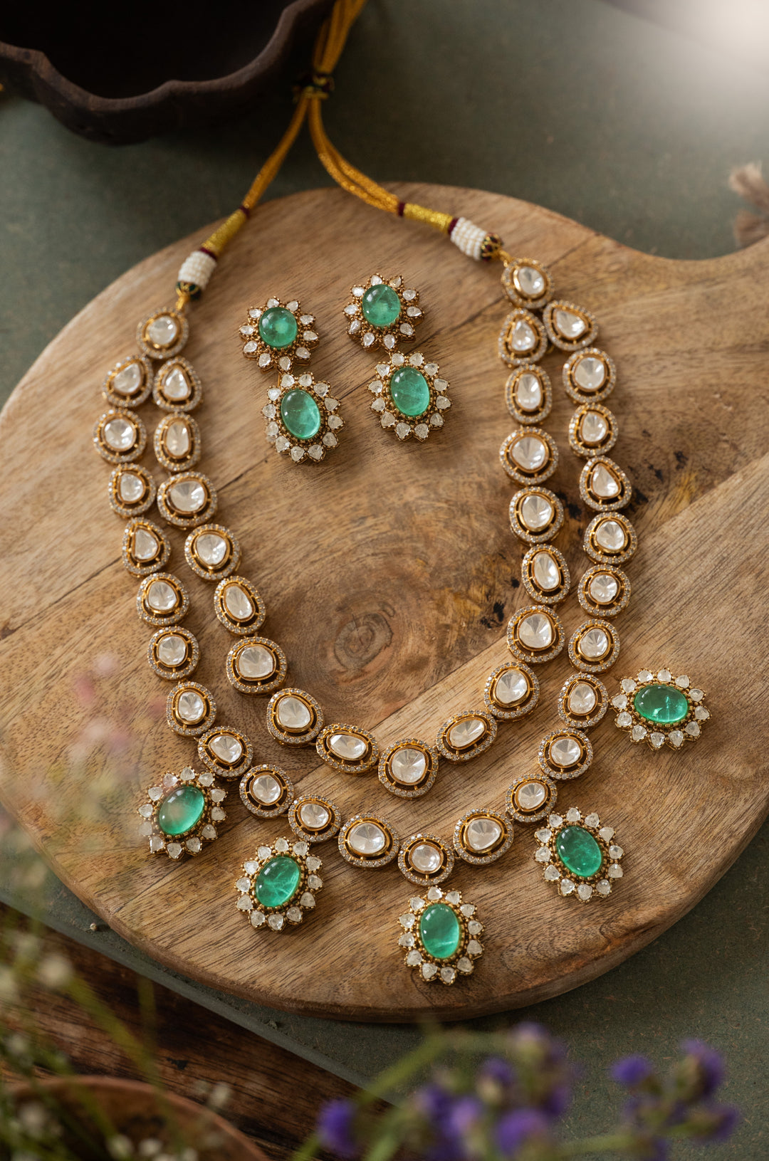 Zivah Mint Polki Necklace Set