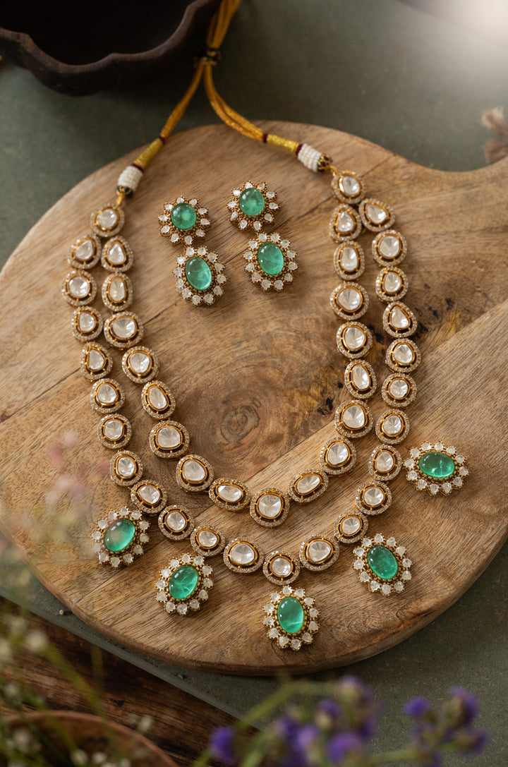 Zivah Mint Polki Necklace Set