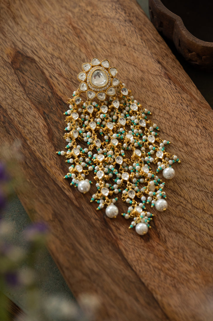 Ovi Kundan Braid Pin