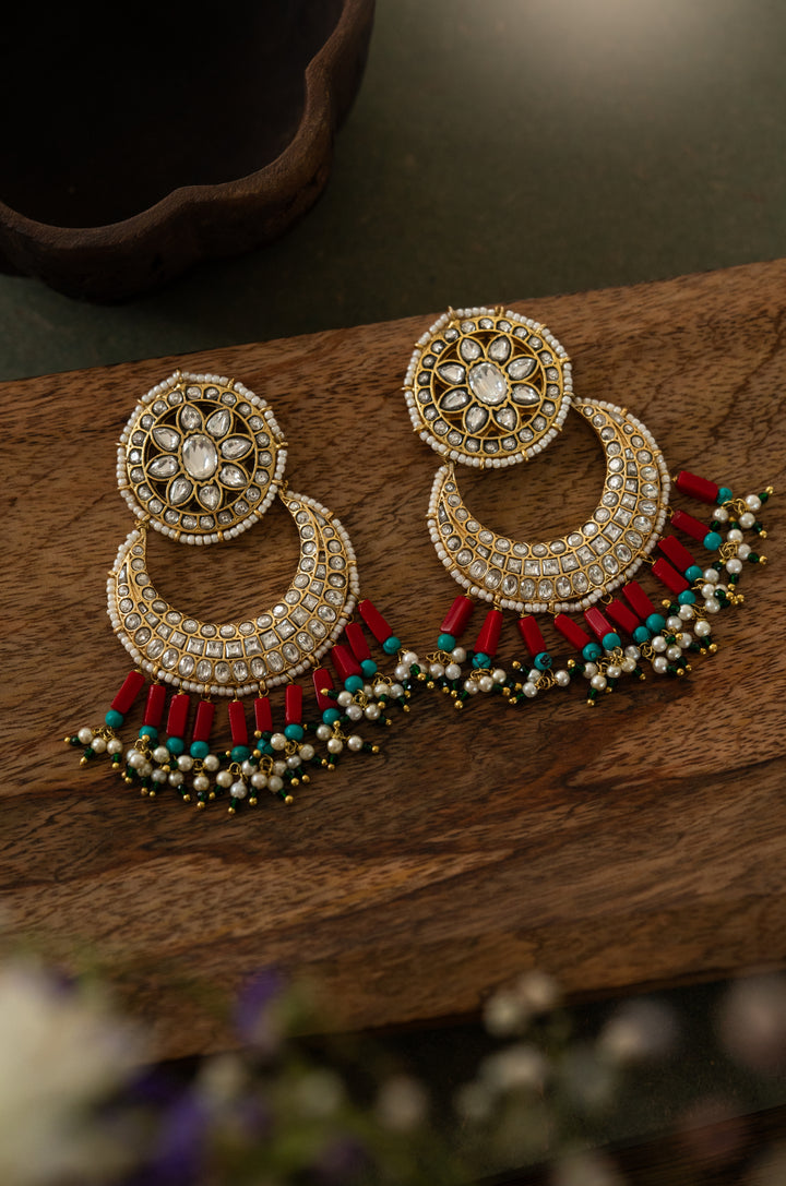 Neeru Kundan Chandbali Earrings