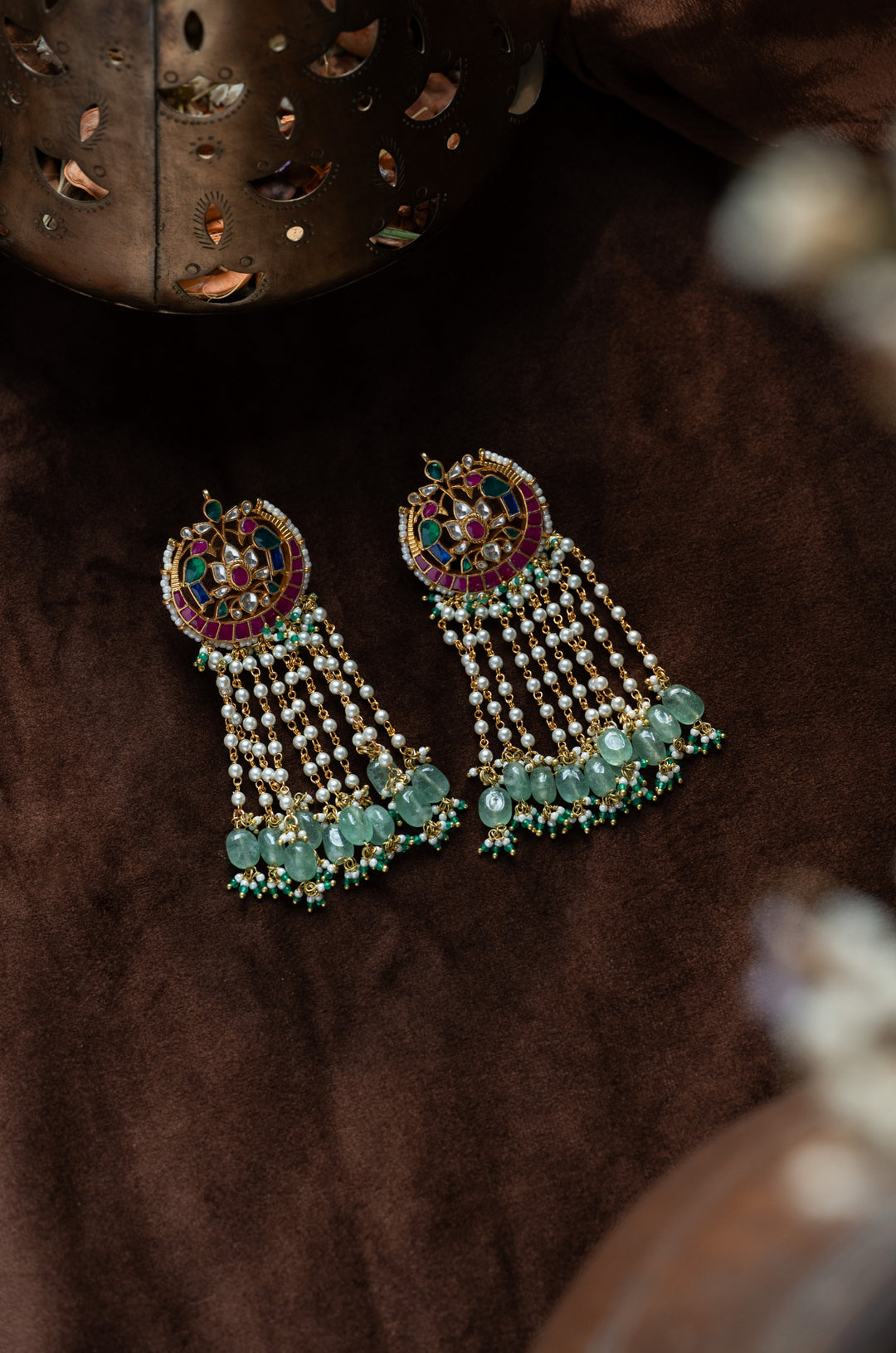 Inez Multicolored Kundan Earrings