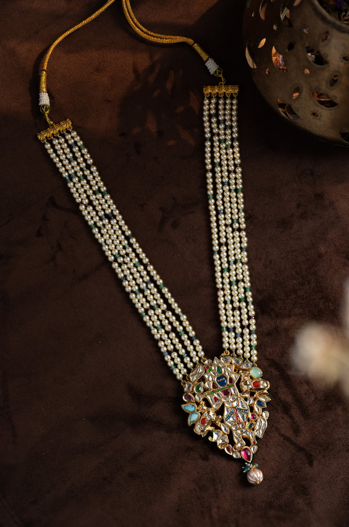 Zohra Pearl Navrattan Necklace