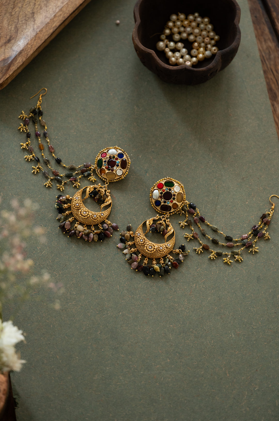 Zienna Navrattan Chandbali Earrings
