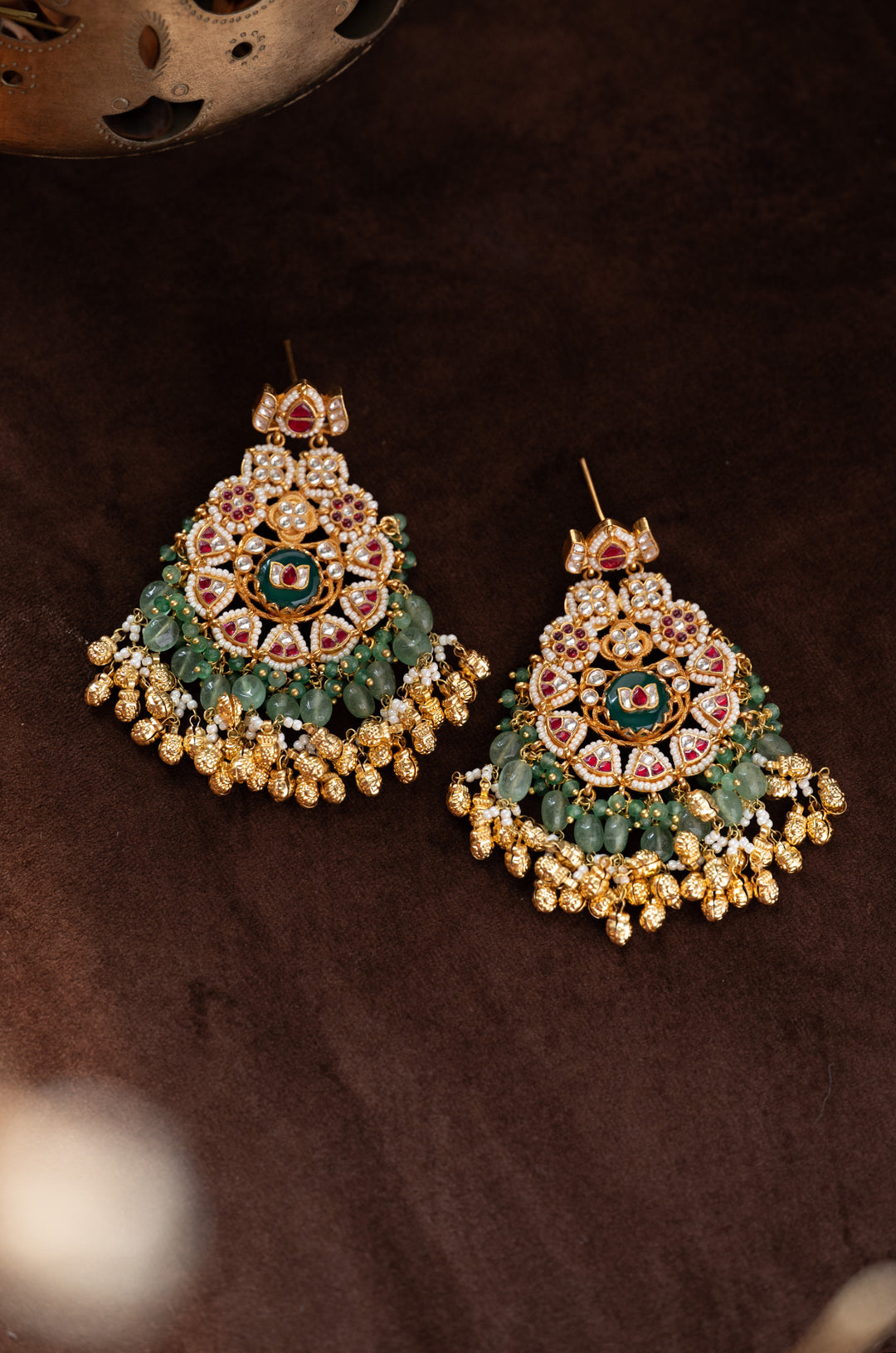 Shahbano Kundan Chandbali Earrings